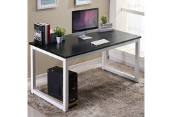Black Wood Computer Table Study Desk Office Furniture PC Laptop Workstation Home