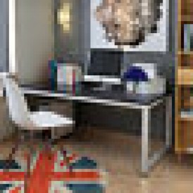 Black Wood Computer Table Study Desk Office Furniture PC Laptop Workstation Home